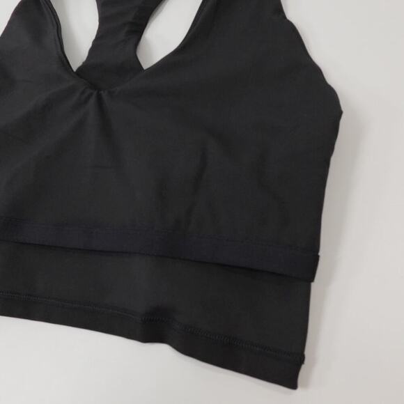 AERIE Offline Real Me Sports Bra Womens XL Black Longline Racerback Athleisure - Picture 6 of 15